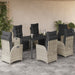 Set mobilier de grădină cu perne, 7 piese gri deschis poliratan - WALTI WALTI