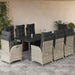 Set mobilier grădină cu perne, 9 piese, gri deschis, poliratan - WALTI WALTI