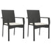 Set mobilier de grădină cu perne, 9 piese, negru, poliratan - WALTI WALTI