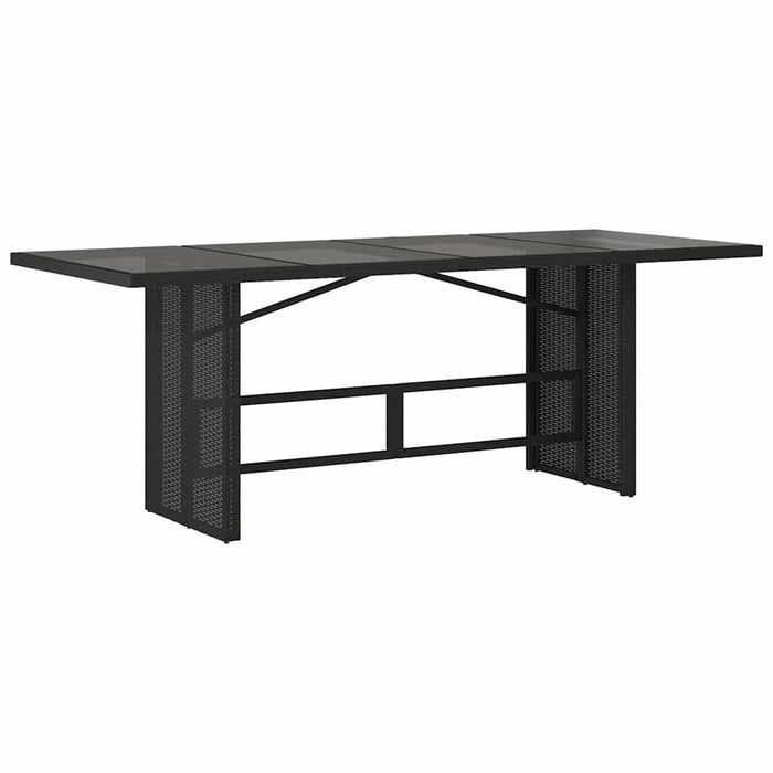 Set mobilier de grădină cu perne, 9 piese, negru, poliratan - WALTI WALTI