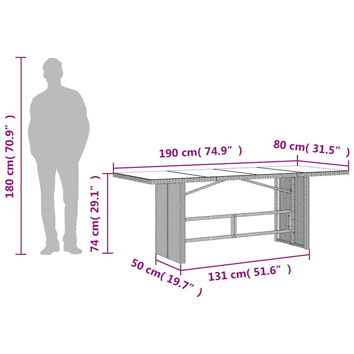 Set mobilier de grădină cu perne, 9 piese, negru, poliratan - WALTI WALTI