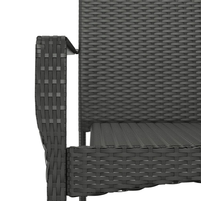 Set mobilier de grădină cu perne, 9 piese, negru, poliratan - WALTI WALTI