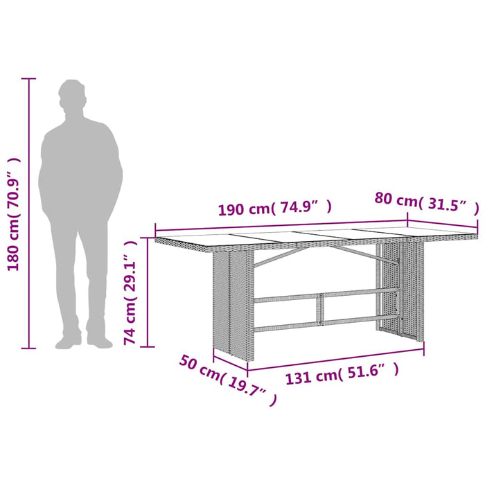 Set mobilier de grădină cu perne, 9 piese, negru, poliratan - WALTI WALTI