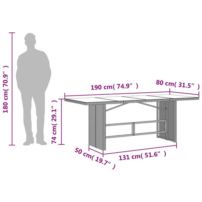 Set mobilier de grădină cu perne, 7 piese, gri, poliratan - WALTI WALTI