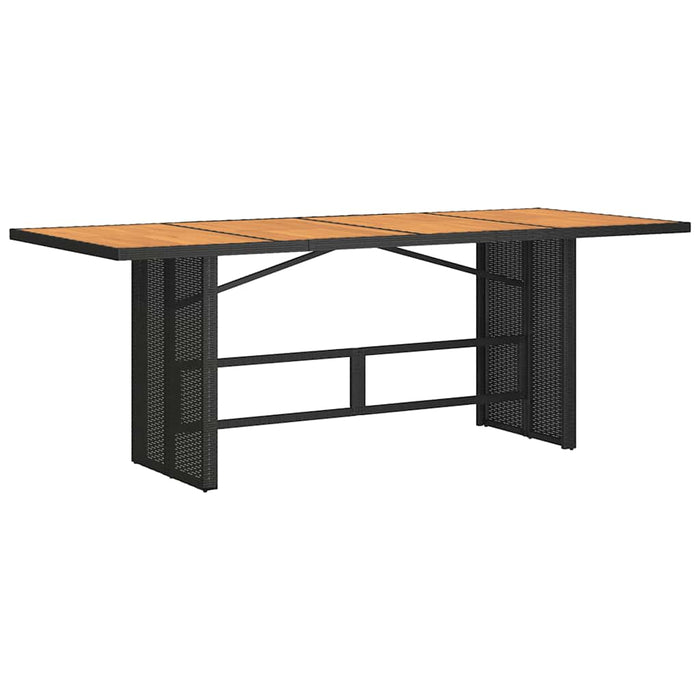 Set mobilier de grădină cu perne, 7 piese, negru, poliratan WALTI