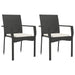 Set mobilier de grădină cu perne, 9 piese, negru, poliratan - WALTI WALTI