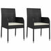 Set mobilier de grădină cu perne, 9 piese, negru, poliratan - WALTI WALTI