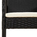 Set mobilier de grădină cu perne, 9 piese, negru, poliratan - WALTI WALTI