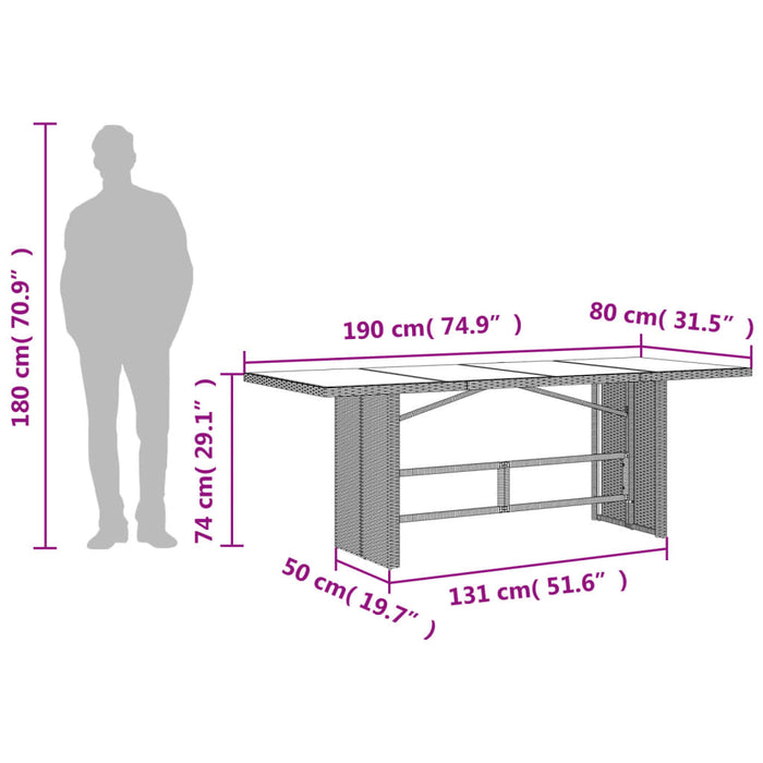 Set mobilier grădină cu perne, 9 piese, gri, poliratan WALTI