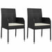 Set mobilier de grădină cu perne, 9 piese, negru, poliratan - WALTI WALTI