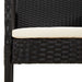 Set mobilier de grădină cu perne, 9 piese, negru, poliratan - WALTI WALTI