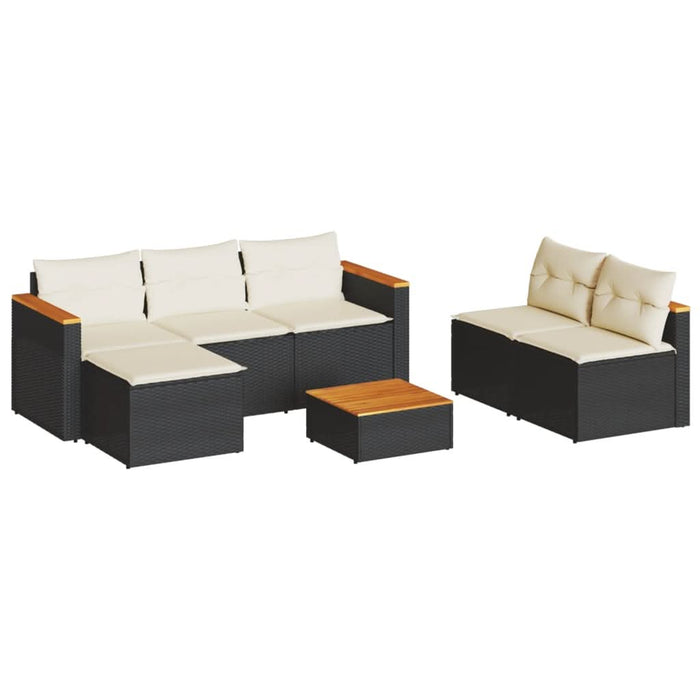 Set mobilier de grădină cu perne, 5 piese,poliratan/lemn acacia - WALTI WALTI