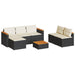 Set mobilier de grădină cu perne, 5 piese,poliratan/lemn acacia - WALTI WALTI