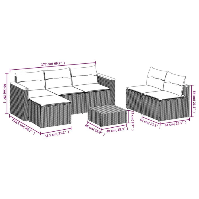 Set mobilier de grădină cu perne, 5 piese,poliratan/lemn acacia - WALTI WALTI