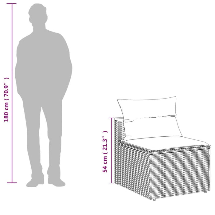 Set mobilier de grădină cu perne, 5 piese,poliratan/lemn acacia - WALTI WALTI