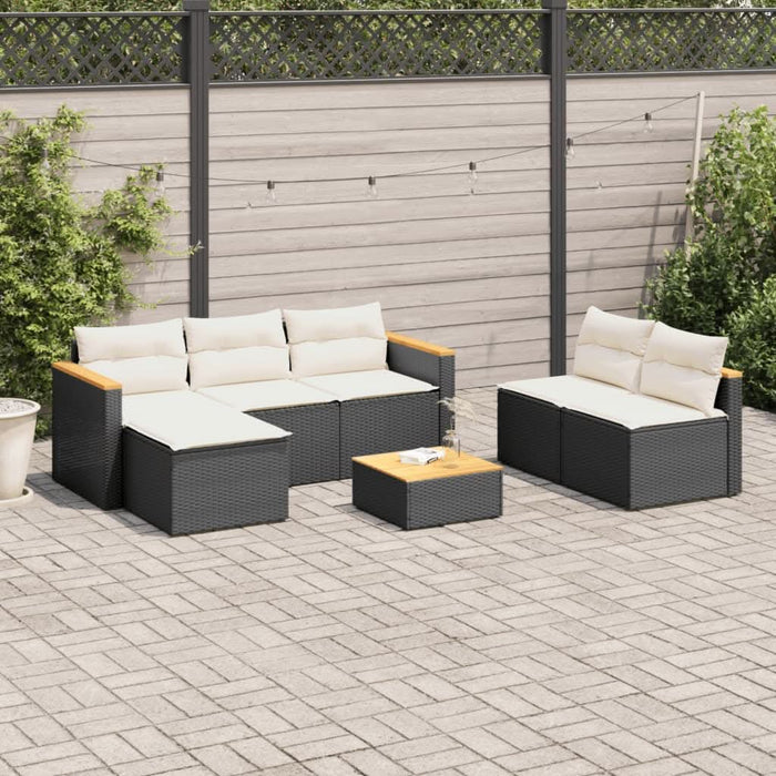Set mobilier de grădină cu perne, 5 piese,poliratan/lemn acacia - WALTI WALTI