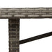Masă de grădină cu blat din sticlă gri, 190x80x75 cm, poliratan - WALTI WALTI