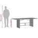 Masă grădină cu blat din sticlă, bej, 190x80x75 cm, poliratan - WALTI WALTI