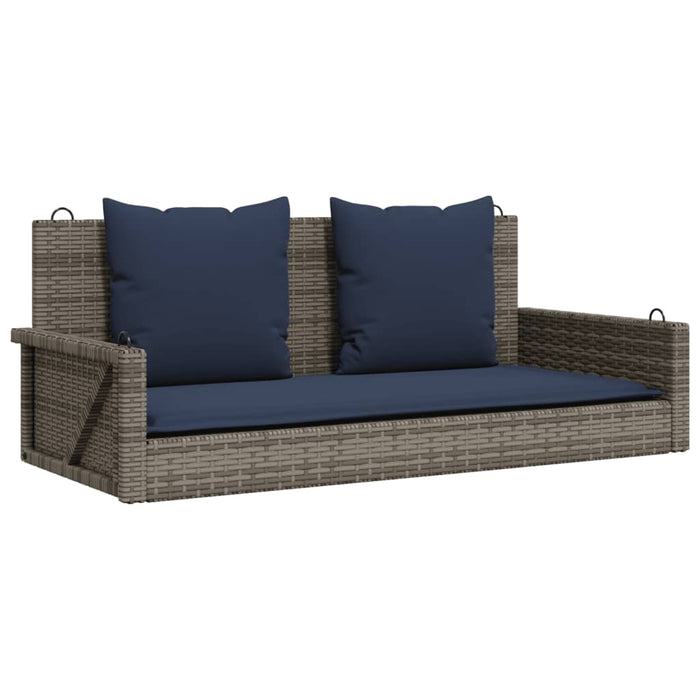 Balansoar cu perne gri 119x56x48 cm, poliratan - WALTI WALTI