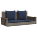 Balansoar cu perne gri 119x56x48 cm, poliratan - WALTI WALTI