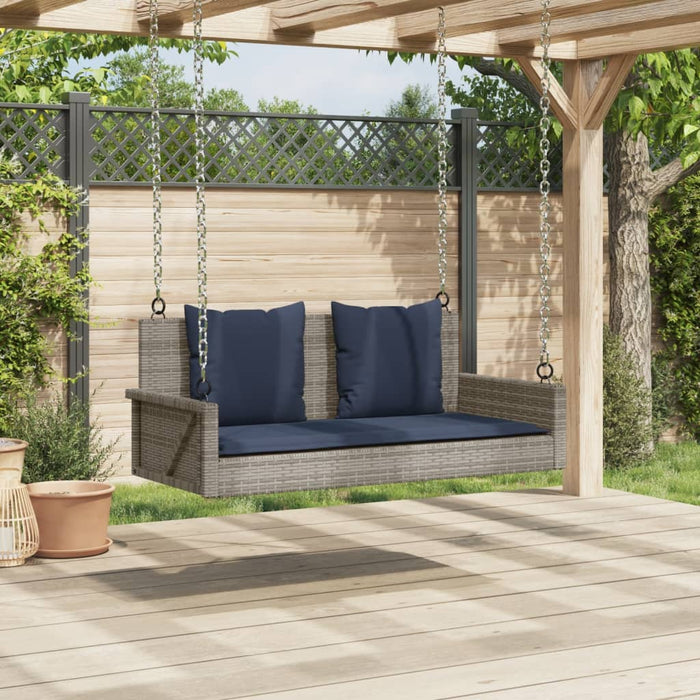 Balansoar cu perne gri 119x56x48 cm, poliratan - WALTI WALTI