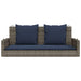 Balansoar cu perne gri 119x56x48 cm, poliratan - WALTI WALTI