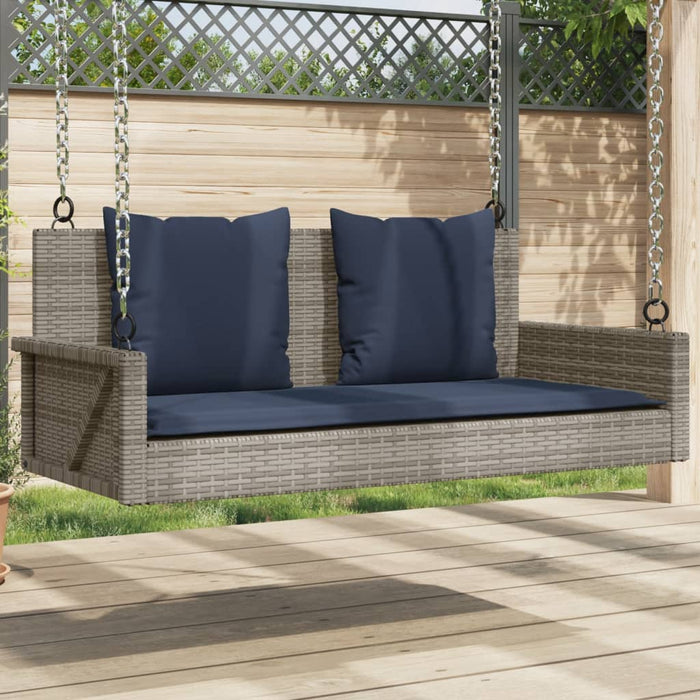 Balansoar cu perne gri 119x56x48 cm, poliratan - WALTI WALTI
