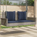 Balansoar cu perne gri 119x56x48 cm, poliratan - WALTI WALTI