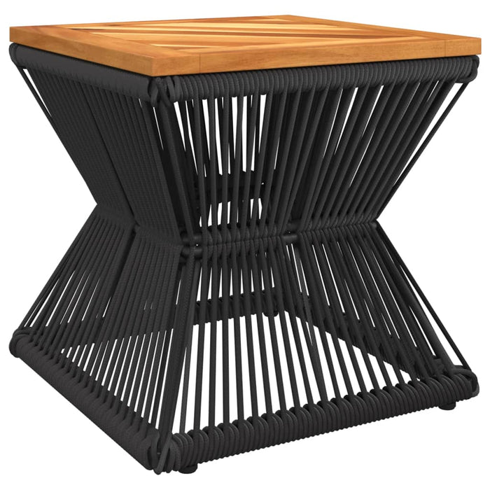 Măsuță cafea bază din sârmă negru 38x38x38 cm lemn masiv acacia - WALTI WALTI