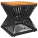 Măsuță cafea bază din sârmă negru 38x38x38 cm lemn masiv acacia - WALTI WALTI
