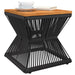 Măsuță cafea bază din sârmă negru 38x38x38 cm lemn masiv acacia - WALTI WALTI