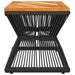 Măsuță cafea bază din sârmă negru 38x38x38 cm lemn masiv acacia - WALTI WALTI