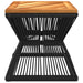 Măsuță cafea bază din sârmă negru 38x38x38 cm lemn masiv acacia - WALTI WALTI