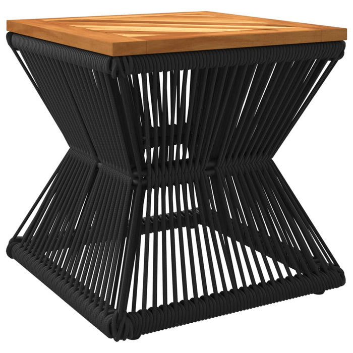 Măsuță cafea bază din sârmă negru 38x38x38 cm lemn masiv acacia - WALTI WALTI