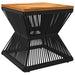 Măsuță cafea bază din sârmă negru 38x38x38 cm lemn masiv acacia - WALTI WALTI