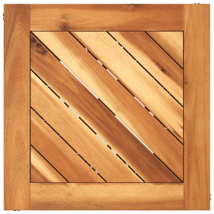 Măsuță cafea bază din sârmă negru 38x38x38 cm lemn masiv acacia - WALTI WALTI