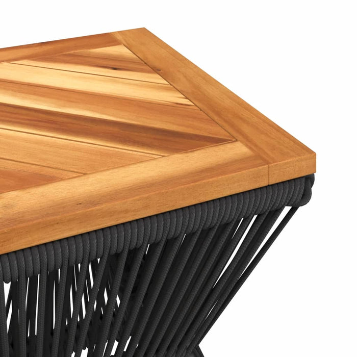 Măsuță cafea bază din sârmă negru 38x38x38 cm lemn masiv acacia - WALTI WALTI