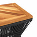 Măsuță cafea bază din sârmă negru 38x38x38 cm lemn masiv acacia - WALTI WALTI