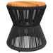 Măsuță cafea bază din sârmă negru Ø 45x44 cm, lemn masiv acacia - WALTI WALTI