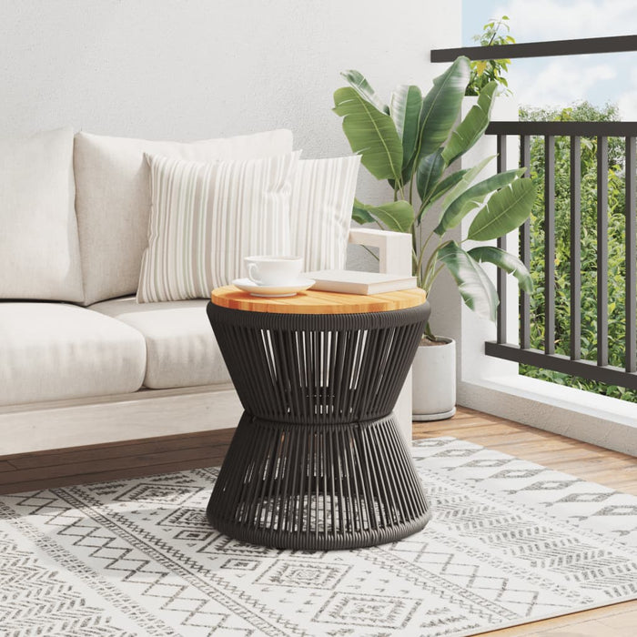 Măsuță cafea bază din sârmă negru Ø 45x44 cm, lemn masiv acacia - WALTI WALTI