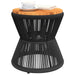 Măsuță cafea bază din sârmă negru Ø 45x44 cm, lemn masiv acacia - WALTI WALTI