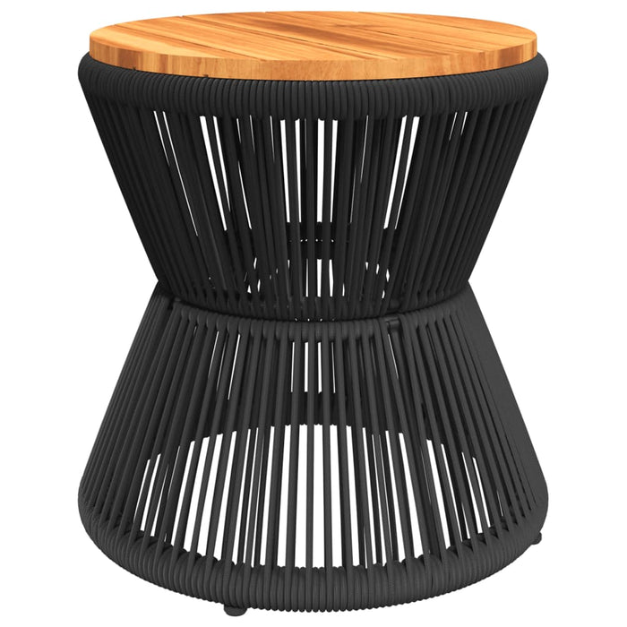 Măsuță cafea bază din sârmă negru Ø 45x44 cm, lemn masiv acacia - WALTI WALTI