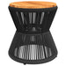 Măsuță cafea bază din sârmă negru Ø 45x44 cm, lemn masiv acacia - WALTI WALTI