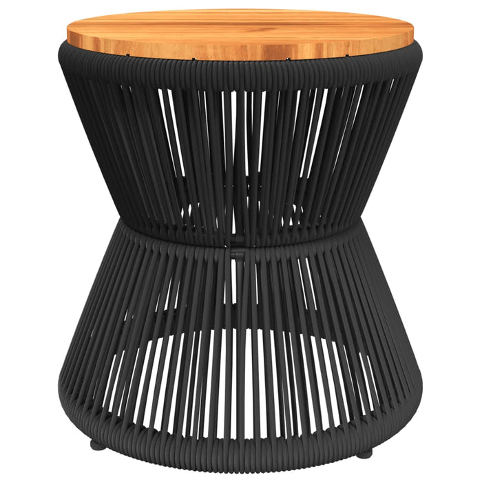 Măsuță cafea bază din sârmă negru Ø 45x44 cm, lemn masiv acacia - WALTI WALTI