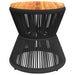 Măsuță cafea bază din sârmă negru Ø 45x44 cm, lemn masiv acacia - WALTI WALTI