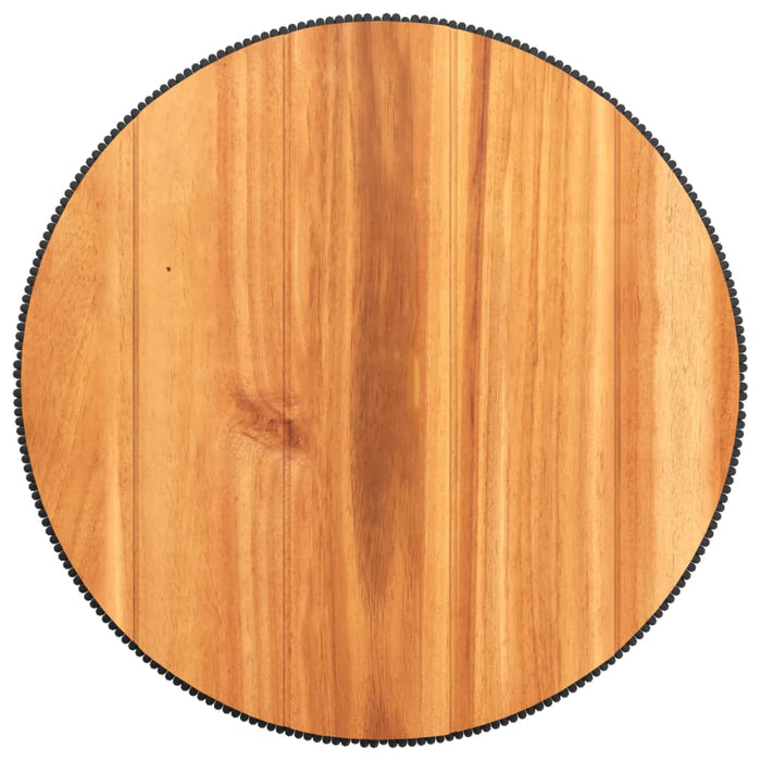 Măsuță cafea bază din sârmă negru Ø 45x44 cm, lemn masiv acacia - WALTI WALTI