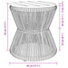 Măsuță cafea bază din sârmă negru Ø 45x44 cm, lemn masiv acacia - WALTI WALTI