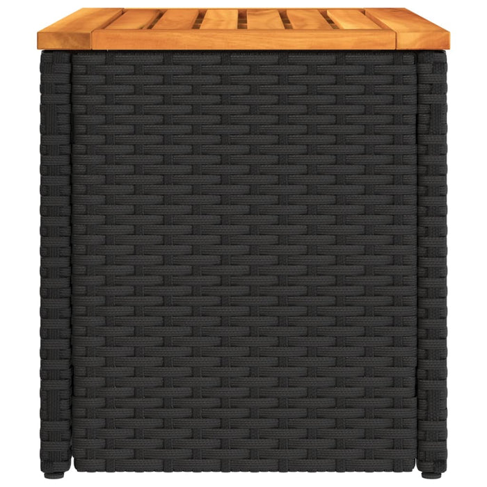 Mese laterale de grădină 2 buc. negru 55x34x37cm lemn/poliratan - WALTI WALTI