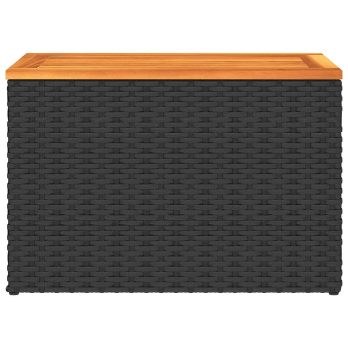Mese laterale de grădină 2 buc. negru 55x34x37cm lemn/poliratan - WALTI WALTI