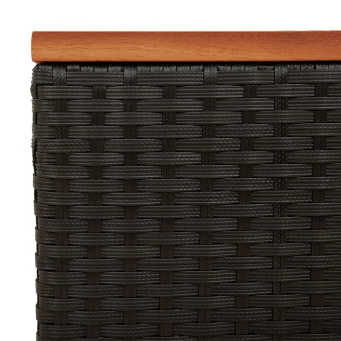 Mese laterale de grădină 2 buc. negru 55x34x37cm lemn/poliratan - WALTI WALTI